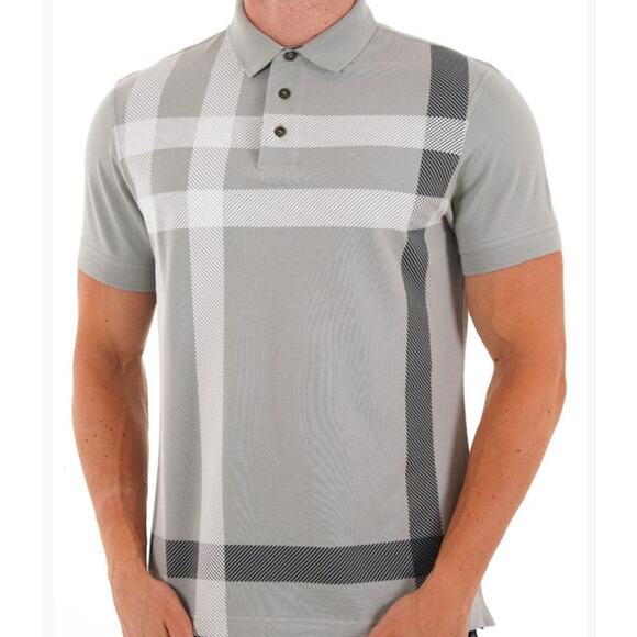 Barbour Blaine Tartan Polo Shirt Grey – Men’s L-Heritage Classic Menswear - Picture 1 of 7